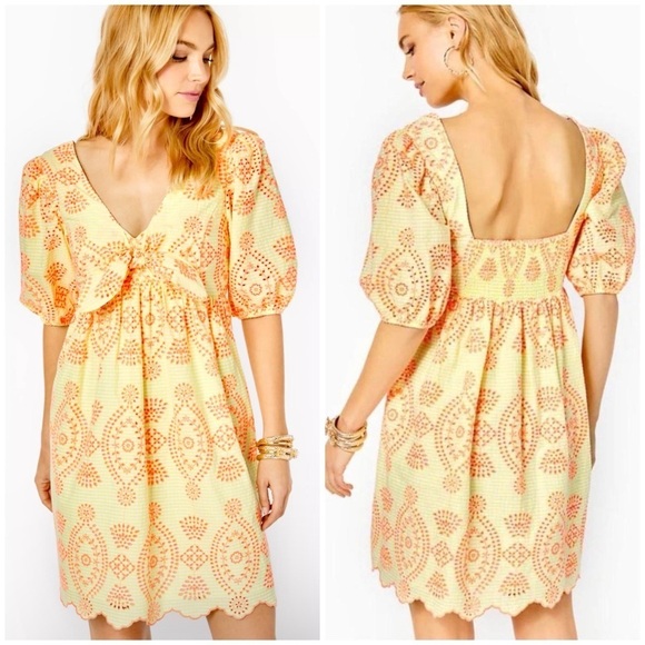 Lilly Pulitzer Sarafina Eyelet Babydoll Dress Size 2